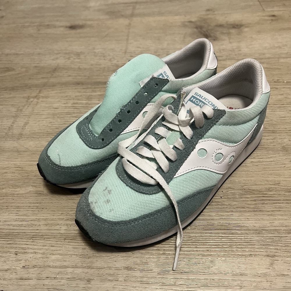 Saucony Hornet Women's Size 6.5 Sneakers Mint Green White S60538-7‎